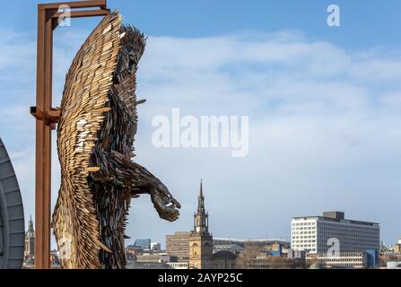 The Knife Angel sculpture, also known as the National Monument Against Violence & Aggression at the Sage, Gateshead Stock Photo