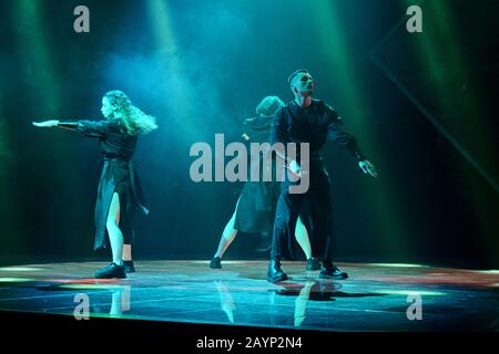 Kiev, Ukraine. 15th Feb, 2020. KYIV, UKRAINE - FEBRUARY 15, 2020: KHAYAT during the national selection Eurovision-2020 from Ukraine (Photo by Aleksandr Gusev/Pacific Press) Credit: Pacific Press Agency/Alamy Live News Stock Photo