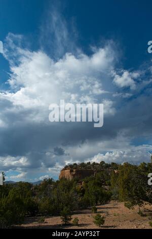 View of cliffs at Tsankawi, Bandelier National Monument in New Mexico, USA, near White Rock. Stock Photo