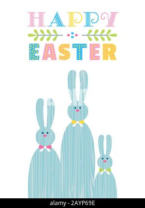 Happy Easter fancy hand drawn letters isolated Stock Vector