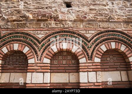 Architecture details of ancient church of St. Paraskeva in old town of Nessebar, Bulgaria Stock Photo