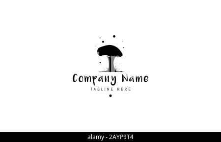 Vector logo on which an abstract image of a mushroom. Stock Vector