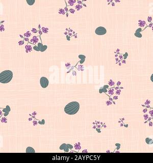 pink tropical orchids on a textured light background feminine seamless vector pattern Stock Vector