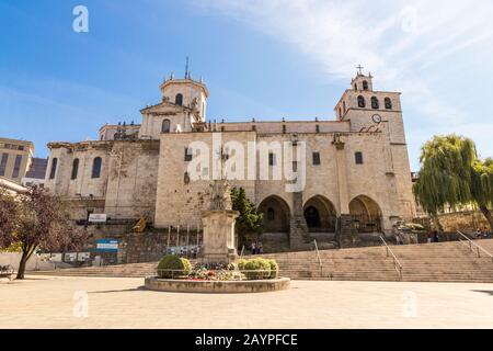 Santander, Spain. The Catedral de la Asuncion de Nuestra Senora (Cathedral of the Assumption of Our Lady), main Catholic temple of the city Stock Photo