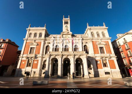 Valladolid, Spain. The Casa consistorial (City Hall) in the Plaza Mayor (Market Square) Stock Photo