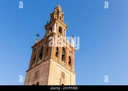 Carmona, Spain. The tower of the Iglesia de San Pedro (St Peter's Church) Stock Photo