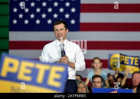 Las Vegas, NV, USA. 16th Feb, 2020. Pete Buttigieg speaking at an Early Vote Rally at Rancho High School in Las Vegas, Nevada on February 16, 2020. Credit: Damairs Carter/Media Punch/Alamy Live News Stock Photo