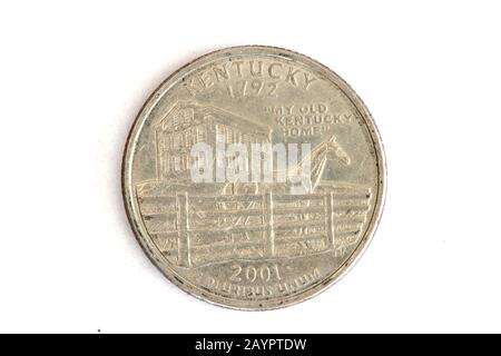 Kentucky State Quarter Stock Photo