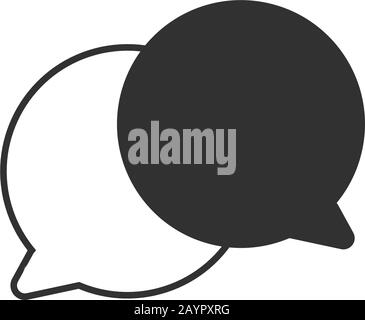 Two linear Speech bubbles icon. two round speech bubbles. Editable stroke. Stock Vector illustration isolated Stock Vector
