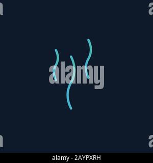 Linear hot Steam icon, Stock Vector illustration isolated Stock Vector