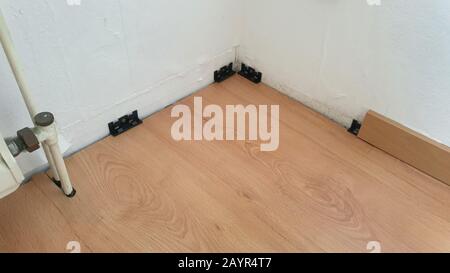 corner of a room with new baseboards, Germany Stock Photo - Alamy
