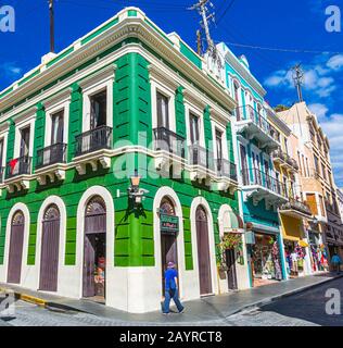 SAN JUAN, PUERTO RICO - February 5, 2019: San Juan serves as a major tourist hub to the rest of the Caribbean. Not only from the International airport Stock Photo
