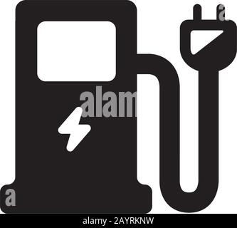 charging station (electric vehicle ) icon Stock Vector