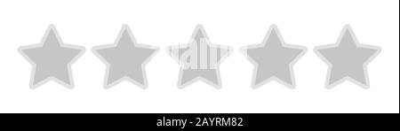 five-star rating icon (0) Stock Vector