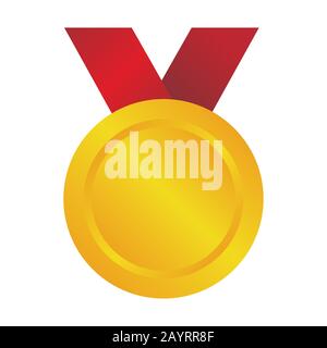 Gold medal icon illustration Stock Vector Image & Art - Alamy