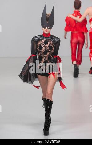 Pam Hogg AW20 Catwalk Show  during London Fashion Week at Fashion Scout, Victoria House, London, UK. Credit: Antony Nettle/Alamy Live News Stock Photo