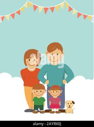Happy family vector illustration Stock Vector