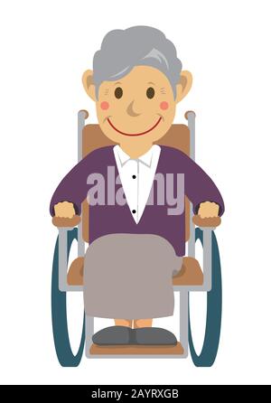 Family vector illustration / senior care Stock Vector