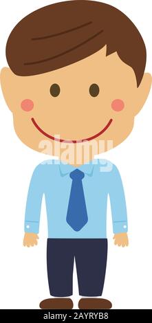 Cartoon deformed male person vector illustration ( Asian/Japanese ...