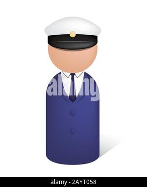 pilot , taxi driver icon Stock Vector