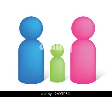 Parent and child icon Stock Vector