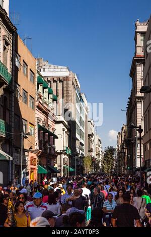 Old down town near zocalo, city center, Mexico City, Mexico, Central America Stock Photo