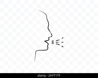 Common cold, cough, flu icon. Vector illustration, flat design. Stock Vector