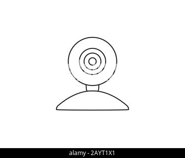 Camera, webcam icon. Vector illustration, flat design. Stock Vector