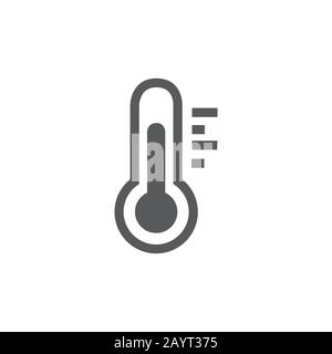 Thermometer icon on white background Stock Vector