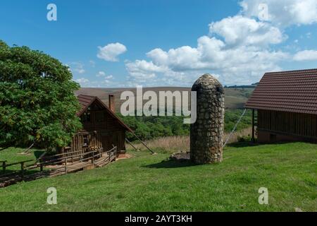 Chelinda Lodge on the Nyika Plateau, Nyika National Park in Malawi. Stock Photo