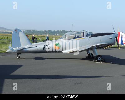 EI-HFB, a de Havilland Canada DHC-1 Chipmunk 22, in the colours of 169 of the Irish Air Corps, at the RAF Leuchars Airshow in 2012. Stock Photo