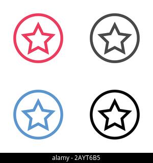 Star related glyph icon, Rank symbol. Favorite sign Stock Vector