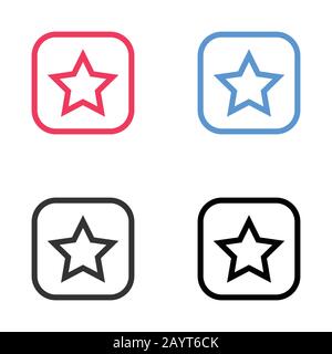Star related glyph icon, Rank symbol. Favorite sign Stock Vector