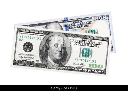 Old and new 100-dollar bills and banknotes, the front side Stock Photo ...