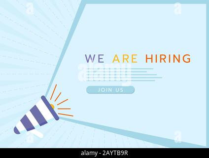 Announce background modern design with space for text for hiring or sale. vector illustration. Stock Vector