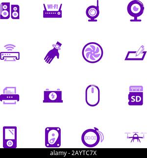 Devices icons set Stock Vector