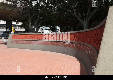 Campanile Frieze and 'These Walls' (see additional info), Port Elizabeth, Nelson Mandela Bay, Eastern Cape Province, South Africa, Africa Stock Photo