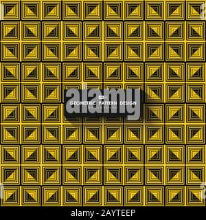 Abstract yellow and black design square dimension artwork background. Use for cover, ad, poster, template design, presentation. illustration vector ep Stock Vector