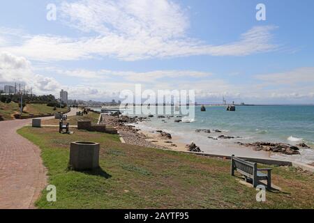 Humewood Beach, Shark Rock, Port Elizabeth, Nelson Mandela Bay, Eastern Cape Province, South Africa, Africa Stock Photo