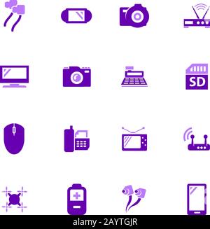 Home appliances icons set Stock Vector