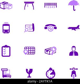 Vector Black Logistic Icons Set Stock Vector Image & Art - Alamy