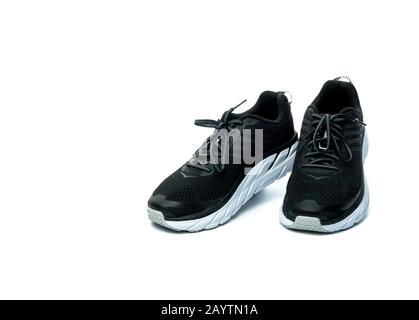 Rubber outsole of black running sneakers Stock Photo - Alamy