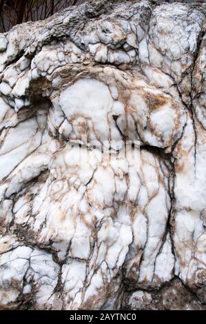 white marble stone and its beautiful structure for decoration of monuments and architectural constructions Stock Photo