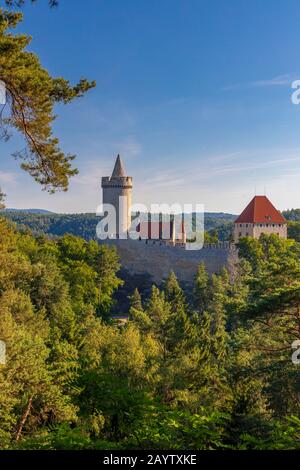 Medieval castle Kokorin in north Bohemia, Czech republic Stock Photo