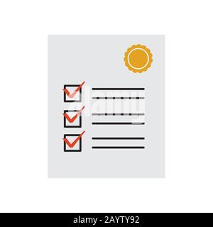 certificate / checklist icon Stock Vector