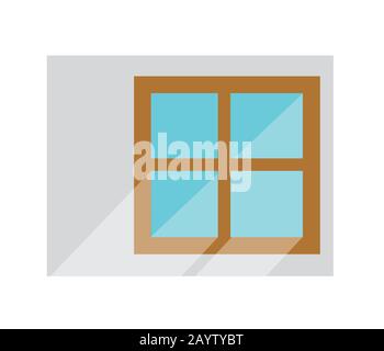 window , house interior icon Stock Vector