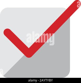 color illustration icon / checkmark Stock Vector