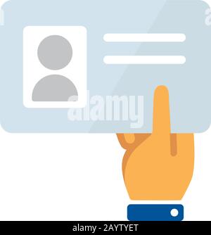 show ID card / submit identification card icon Stock Vector