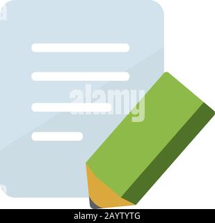paper and pencil /registration icon Stock Vector