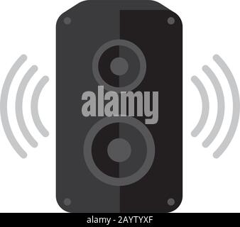 Audio speaker flat vector icon Stock Vector
